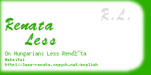 renata less business card